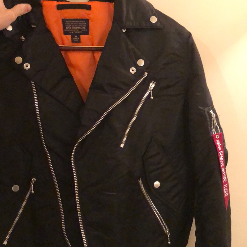 Alpha Industries outlaw biker flight jacket